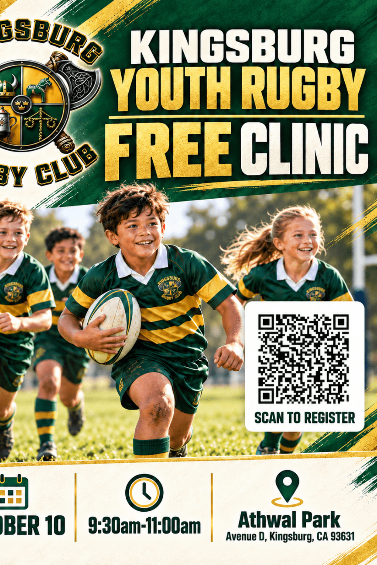 Kingsburg Youth Rugby Free Clinic 10/10